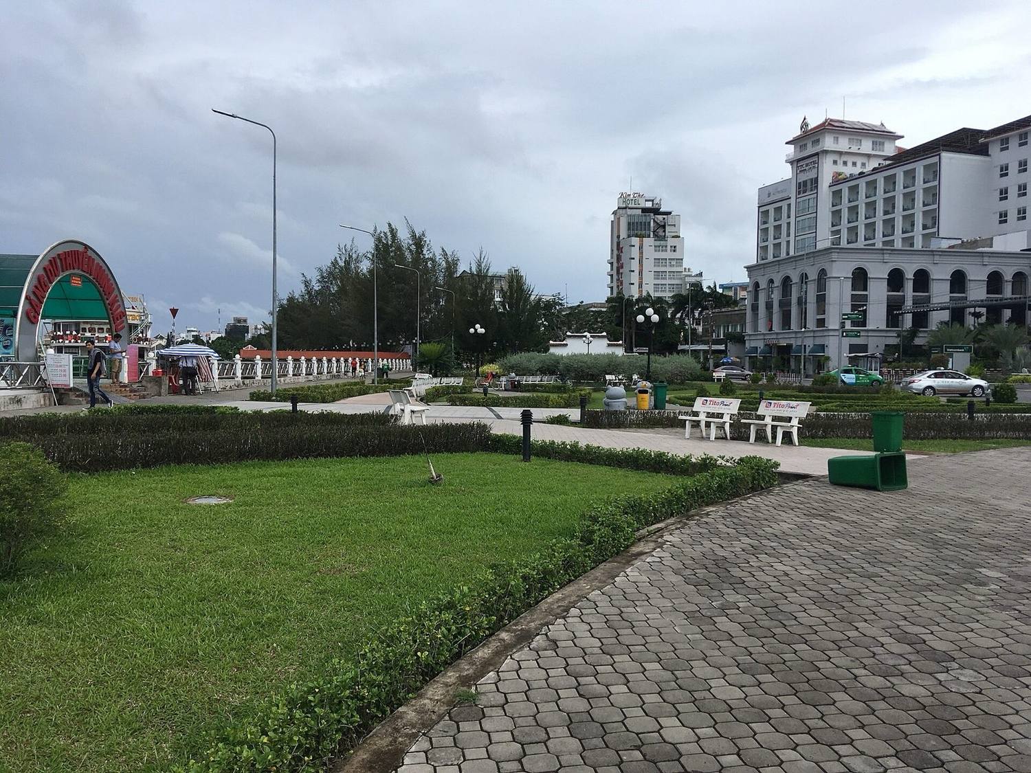 Ninh Kieu wharf and the riverfront promenade in Can Tho